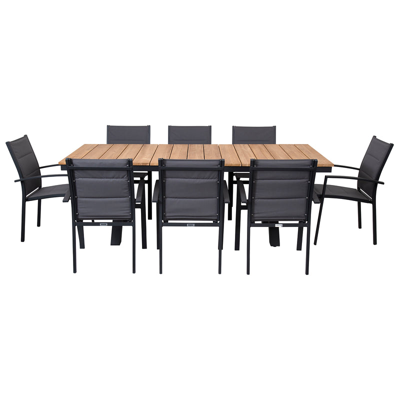 Excalibur Hampton Natural Teak Dining Setting with Valencia Chairs