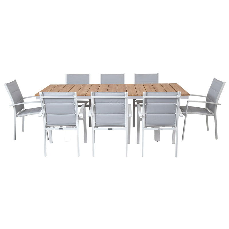 Excalibur Hampton Natural Teak Dining Setting with Valencia Chairs