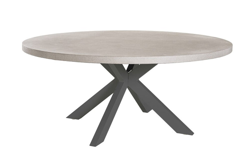 Concrete look store round dining table