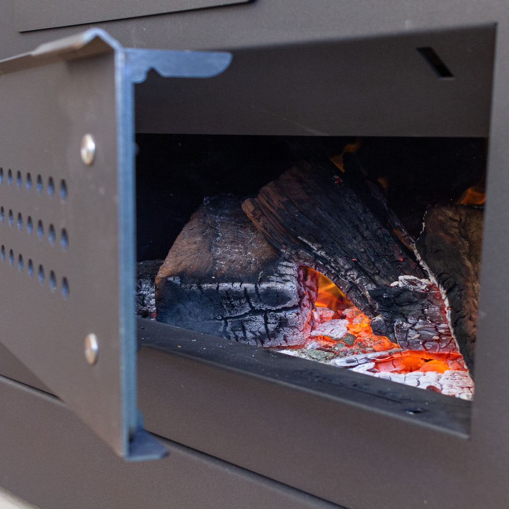 Direct Fire Cooker Box Billy Smoker Iconic Chef In-Built Open Fire Cooker