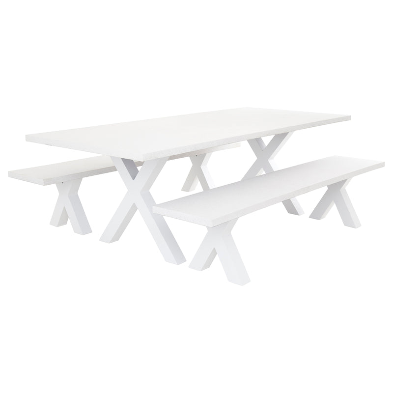 Excalibur Positano Bench Seat Dining Setting