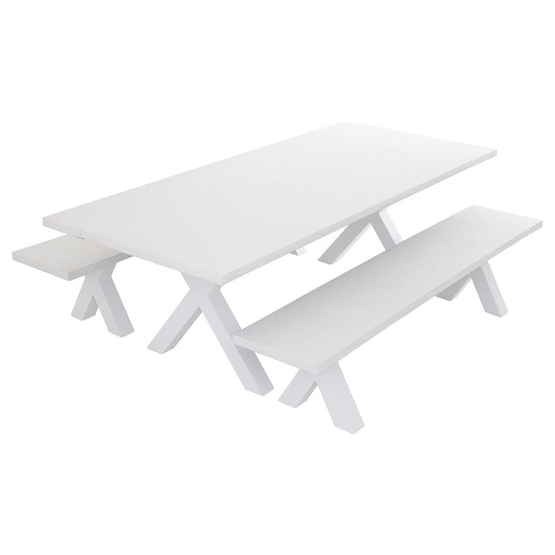 Excalibur Positano Bench Seat Dining Setting