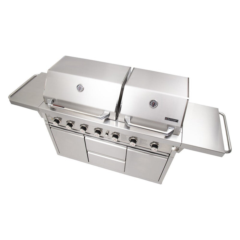 Gasmaster Hero Twin Hood 6 Burner BBQ
