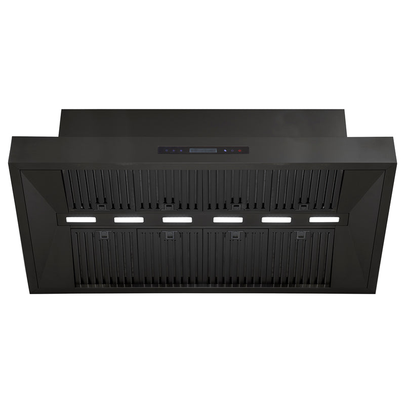 Excelsior Black 1480mm Wall Mounted BBQ Rangehood