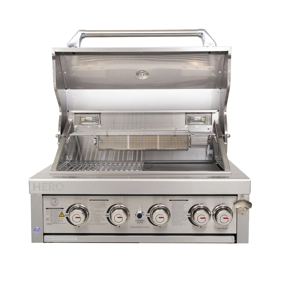 Gasmaster Hero 4 Burner Built-In BBQ